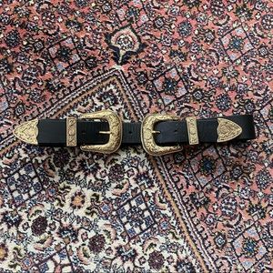 B-low the Belt southwestern double buckle belt S